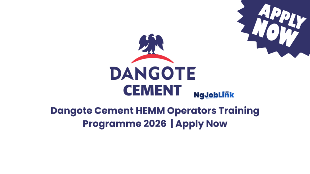 Dangote Cement HEMM Operators Training Programme 2026 | Apply Now 6 Dangote Cement HEMM Operators Training Programme 2026 | Apply Now