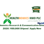 Healthnomics Research & Communication Internship 2026 | ₦50,000 Stipend | Apply Now
