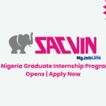 Sacvin Nigeria Graduate Internship Program 2026 Opens | Apply Now