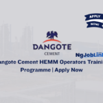 Dangote Cement HEMM Operators Training Programme | Apply Now