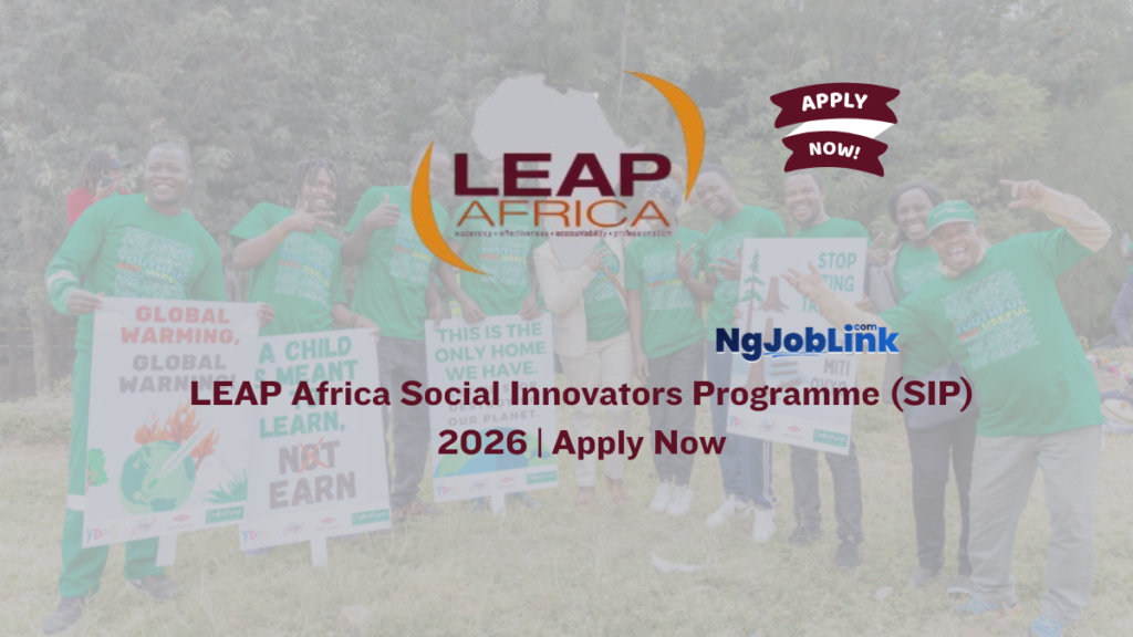 LEAP Africa Social Innovators Programme (SIP) 2026 | Apply Now 1 LEAP Africa Social Innovators Programme (SIP) 2026 | Apply Now
