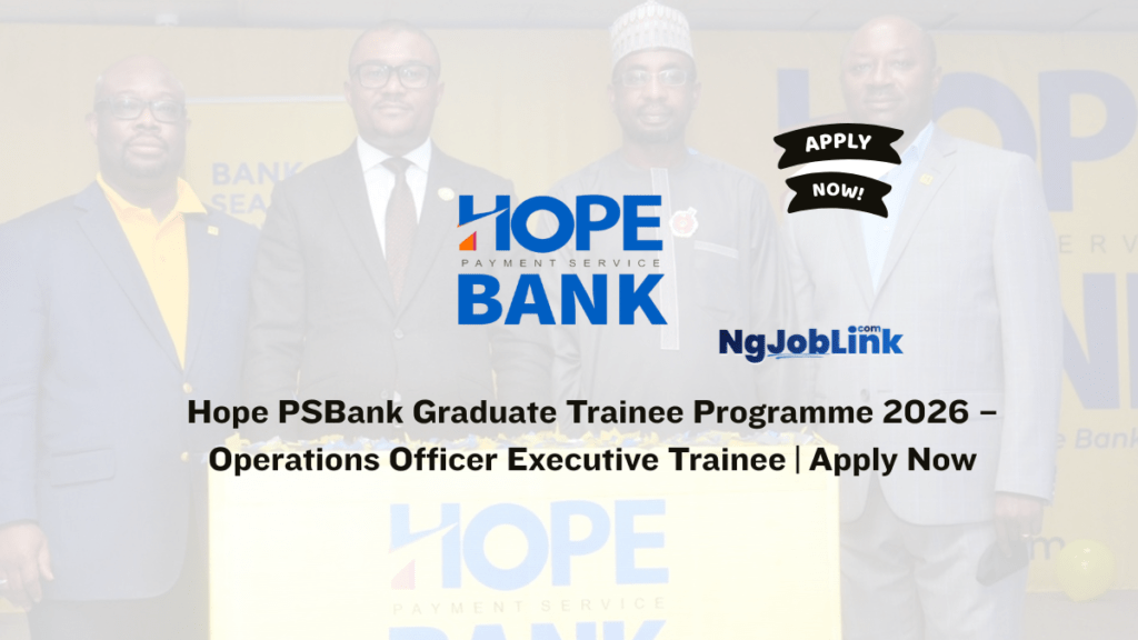 Hope PSBank Graduate Trainee Programme 2026 – Operations Officer Executive Trainee | Apply Now 5 Hope PSBank Graduate Trainee Programme 2026 – Operations Officer Executive Trainee | Apply Now
