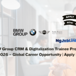 BMW Group CRM Digitalization Trainee Programme 2026 – Global Career Opportunity Apply Now 1