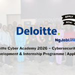 Deloitte Cyber Academy 2026 – Cybersecurity Skills Development Internship Programme Apply Now